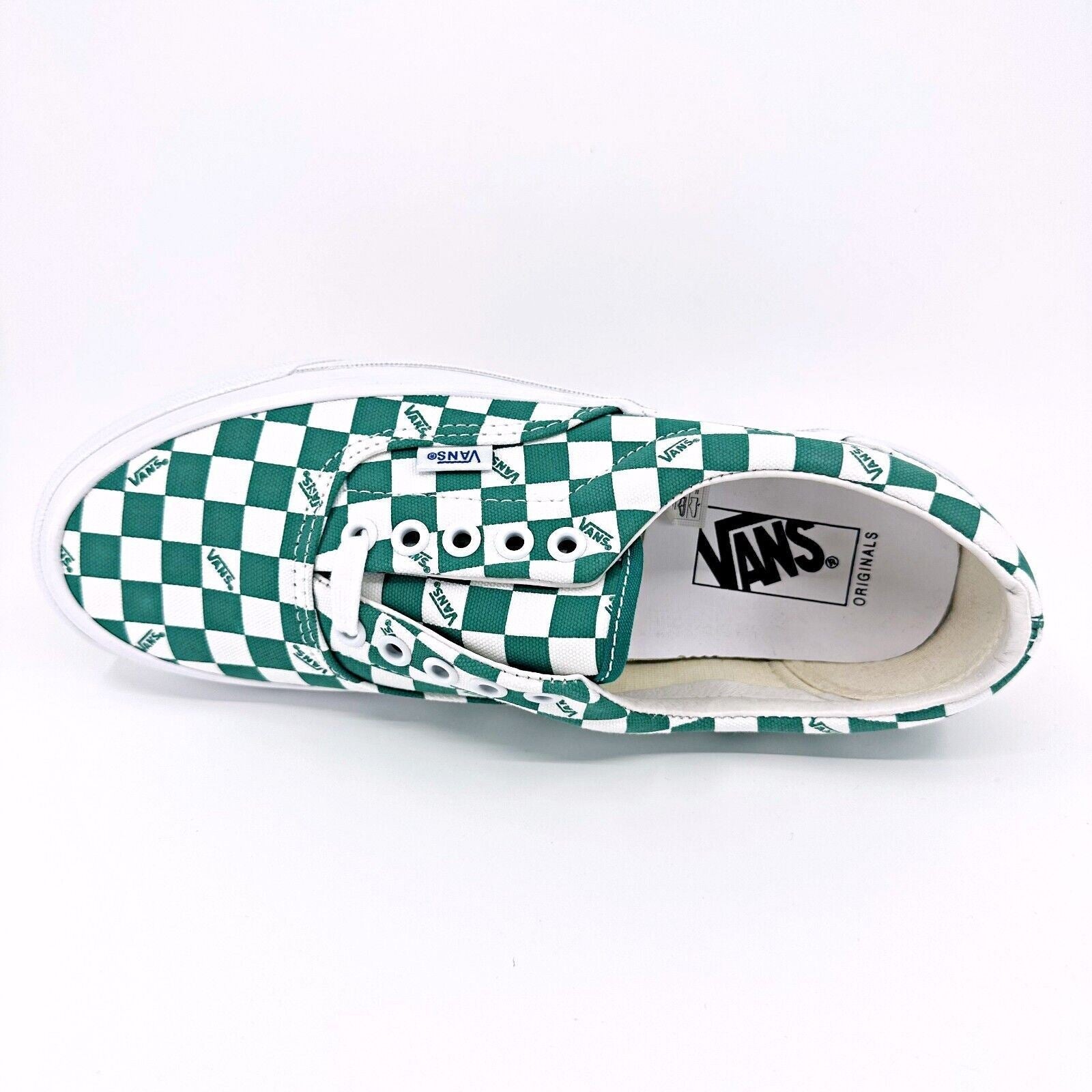 Vans Vault OG Era LX (Canvas) Checkerboard Logo Cadmium Green Mens Sneakers