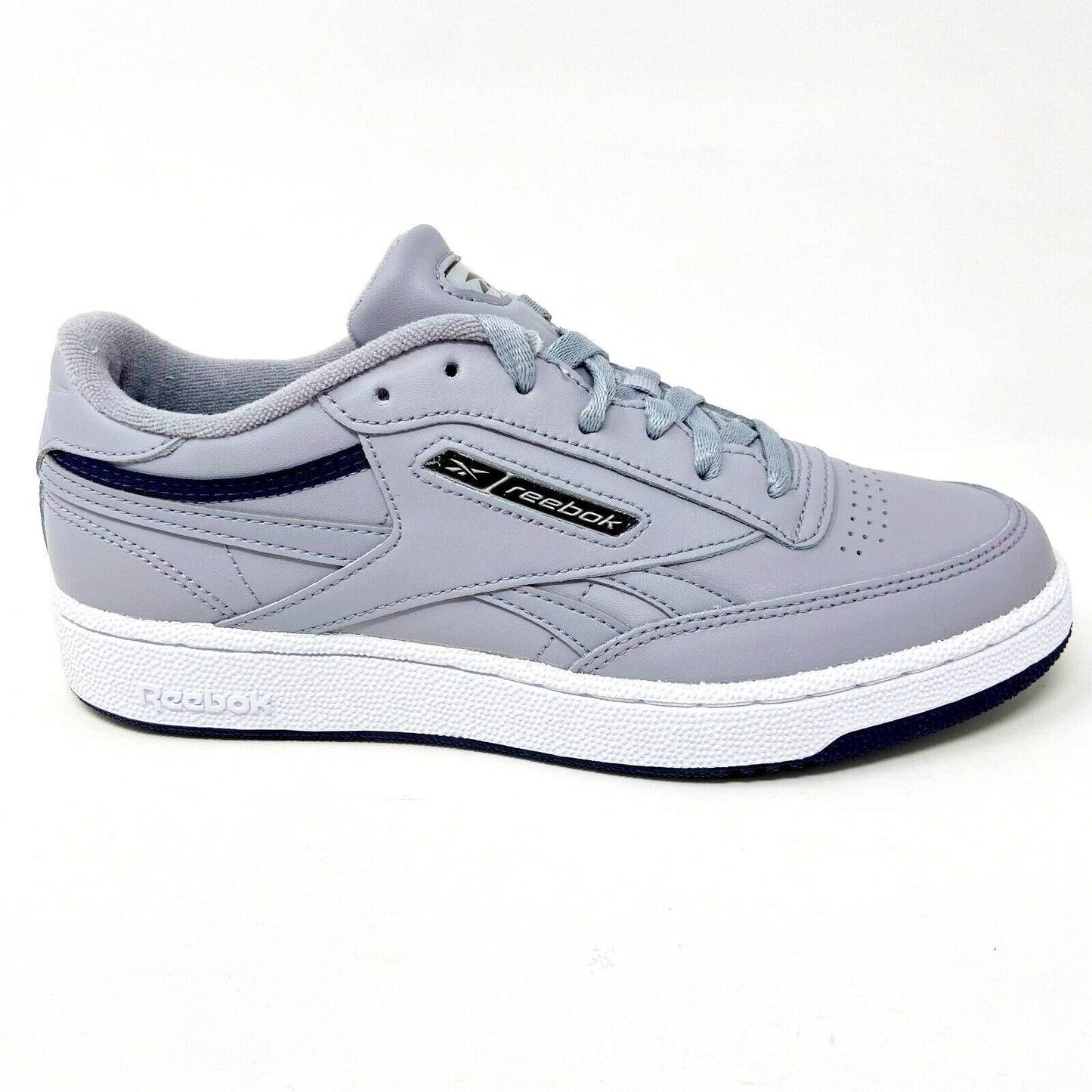 Reebok Club C Revenue MU Gray Leather Mens Size 7.5 Trainer Sneakers EG4298