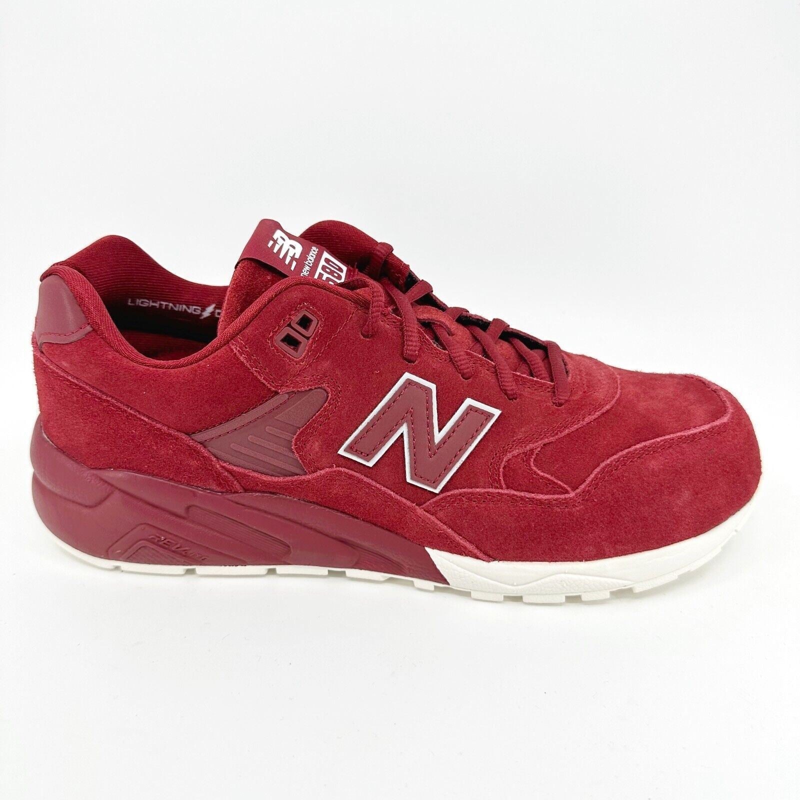 New Balance 580 Elite Classics Red Suede Cream Mens Sneakers MRT580BR
