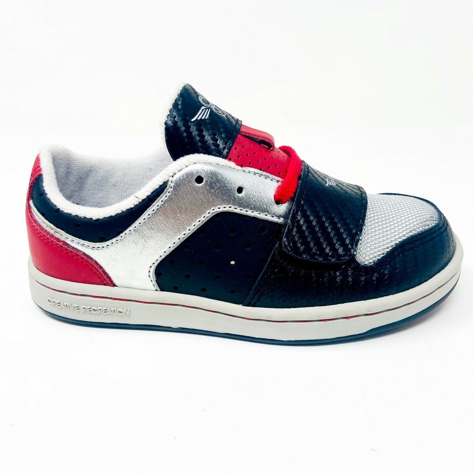 Creative Recreation Cesario Lo Black Silver Red Youth Kids Sneakers