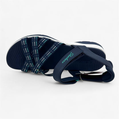 Skechers Arch Fit Reggae Sport Gotta Go Navy Blue Womens Sandal Strappy