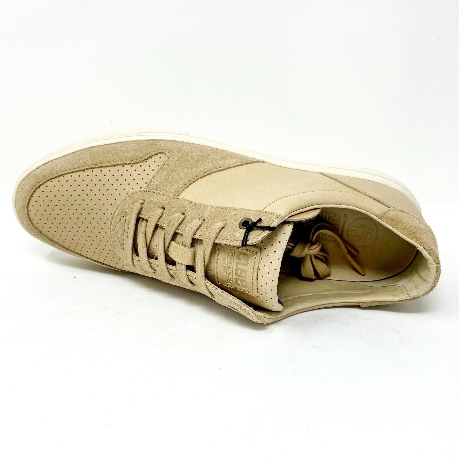 Clae Gregory SP Latte Leather Mens Premium Casual Sneakers