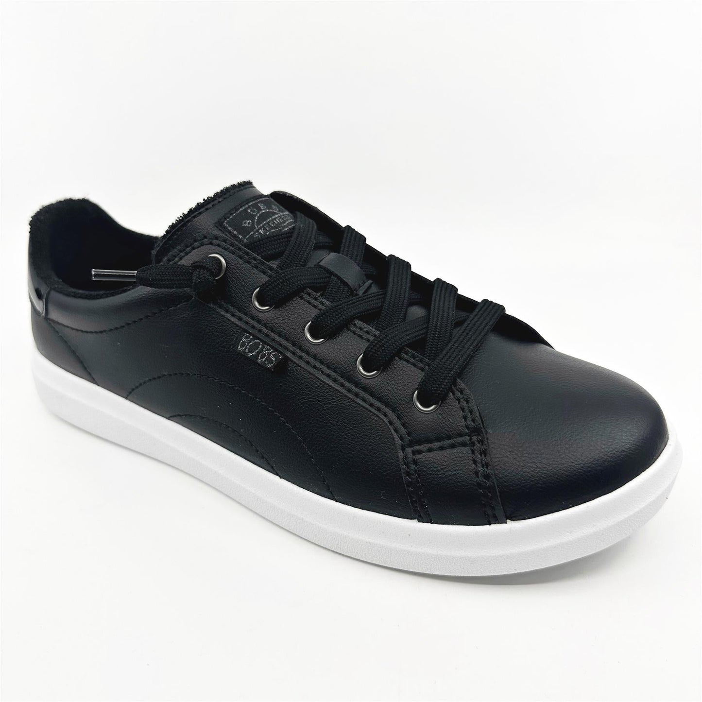 Skechers Bobs D'Vine Instant Delight Black Womens Wide Slip On Sneakers