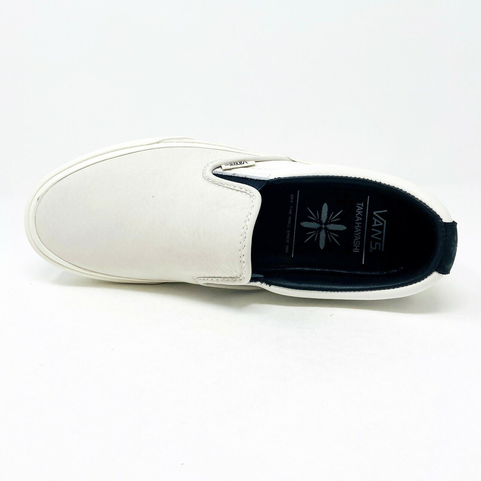 Vans Taka Hayashi Slip On 66 LX (Leather Nubuck) Marshmallow White Womens Shoes