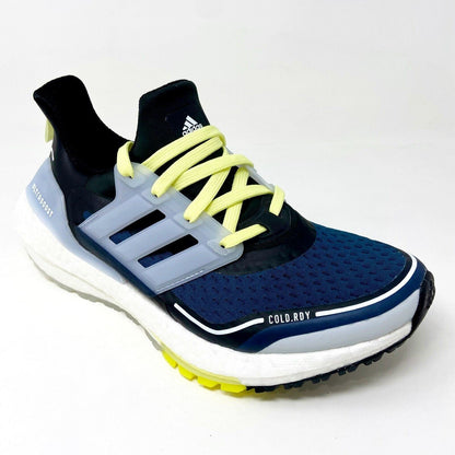 Adidas Ultraboost 21 COLD.RDY Navy White Yellow Womens Running Shoes S23754