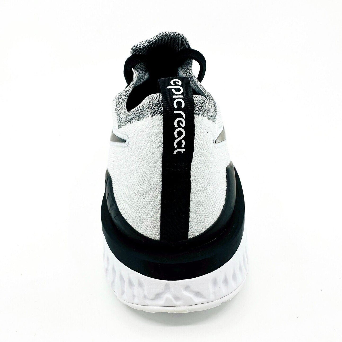 Nike Epic React Flyknit 2 White Black Platinum Oreo Mens Running Sneaker
