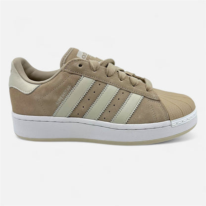 Adidas Superstar XLG Wonder Beige White Womens Athletic Sneaker