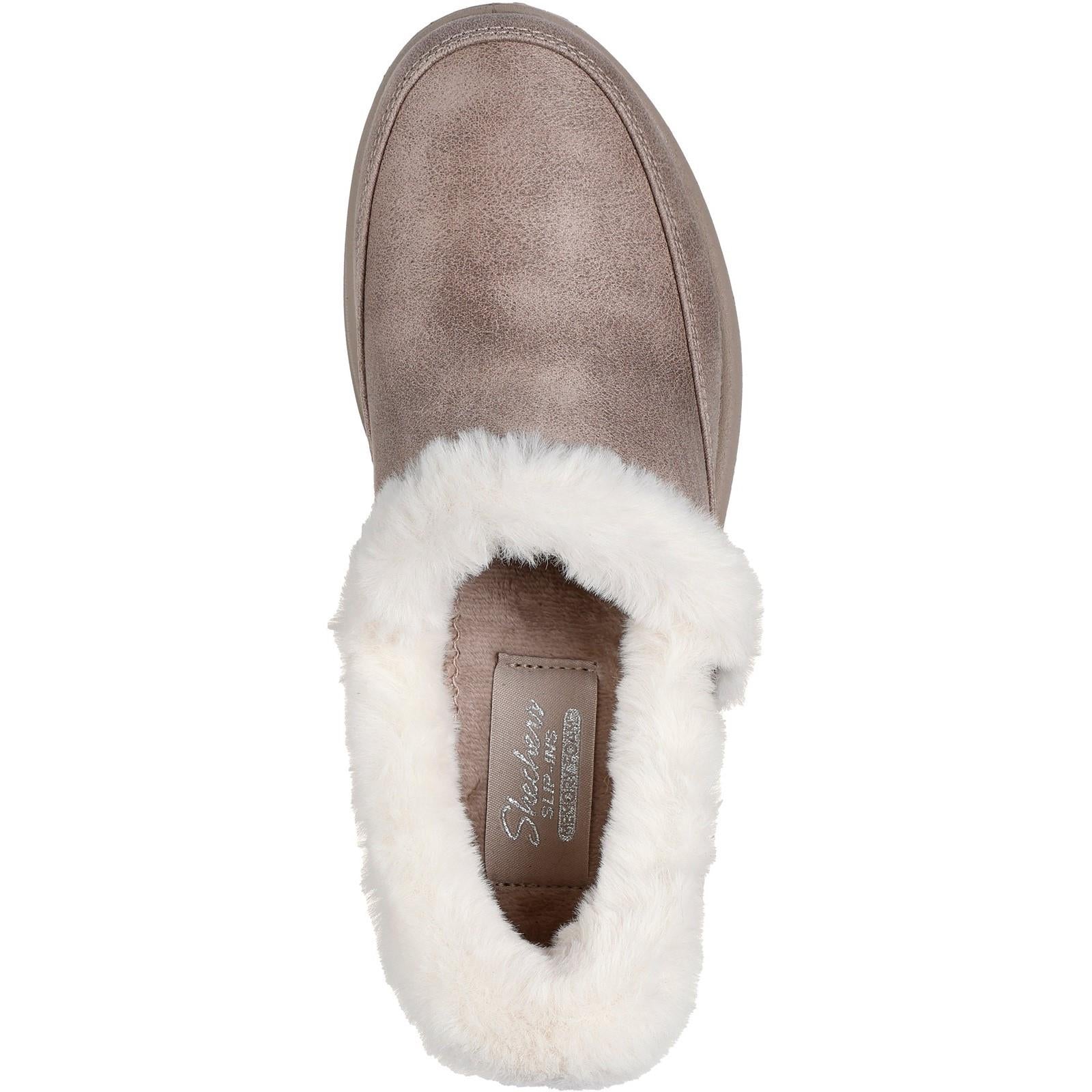 Women's Wide Fit Skechers 168114 Slip-ins Cozy Escape Slippers
