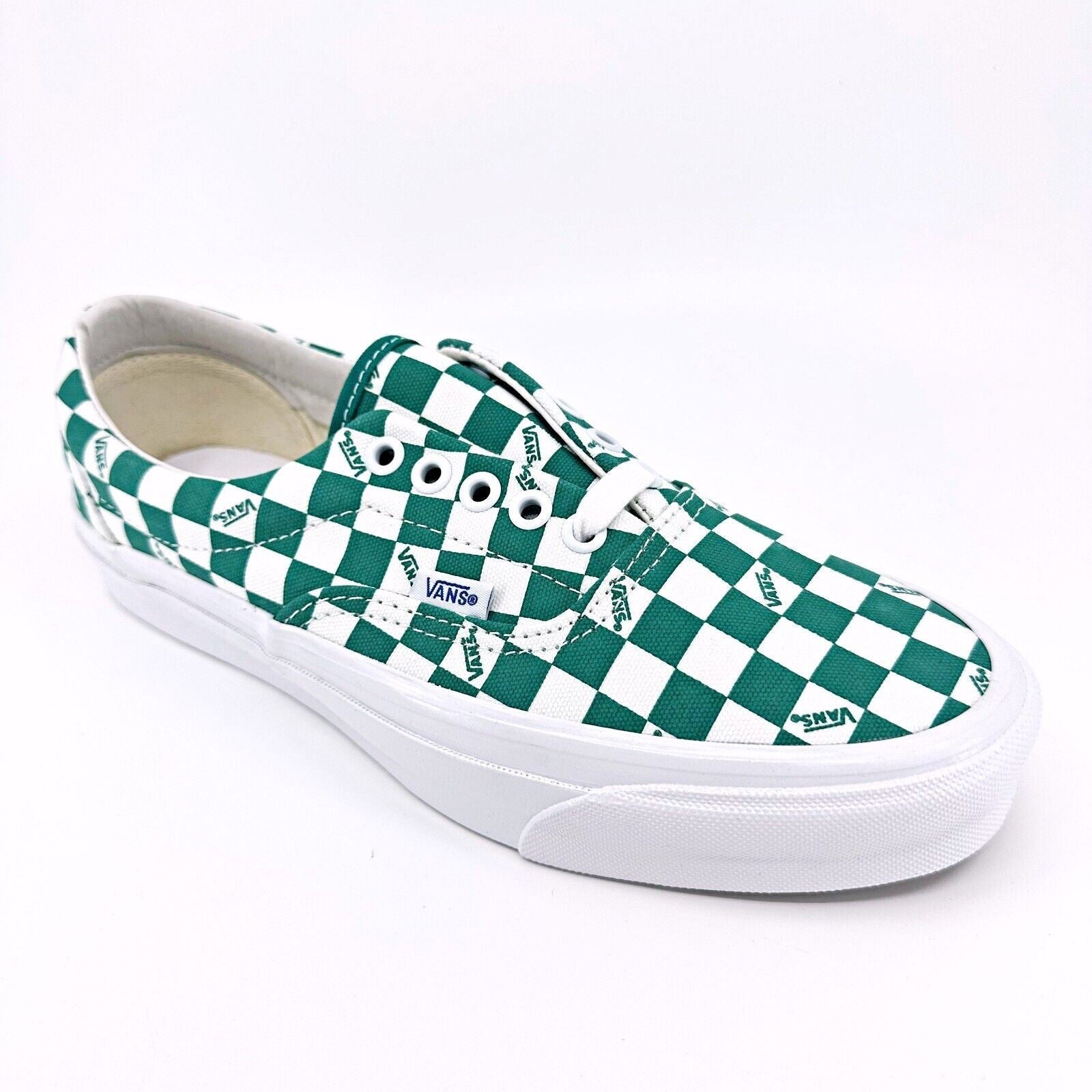 Vans Vault OG Era LX (Canvas) Checkerboard Logo Cadmium Green Mens Sneakers