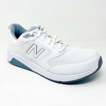 New Balance Mens 928v2 White Gray Size 14 D Leather Walking Shoes MW928WM2