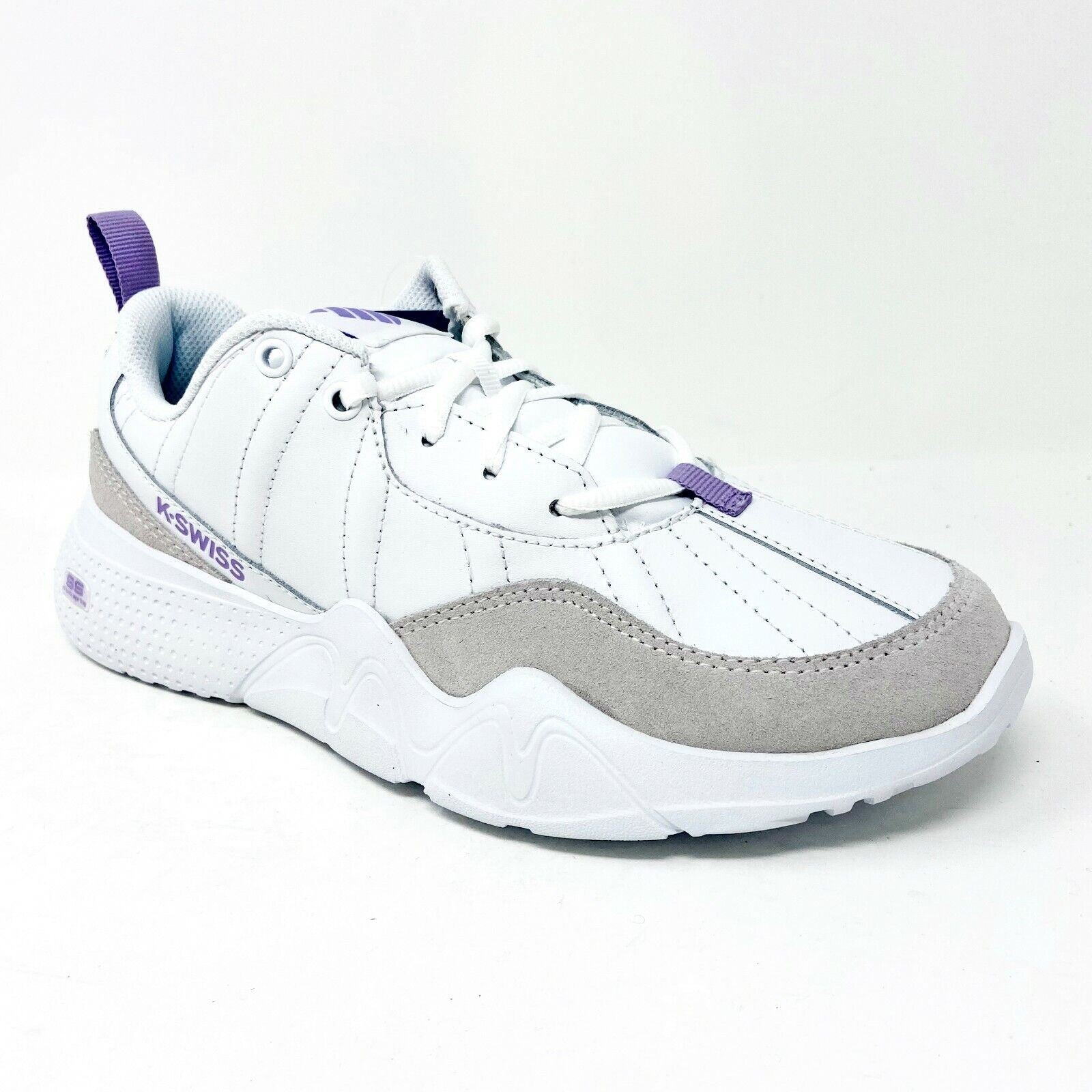 K-Swiss CR-329 LTR White Lavendula Womens Athletic Casual Sneakers 96157 151
