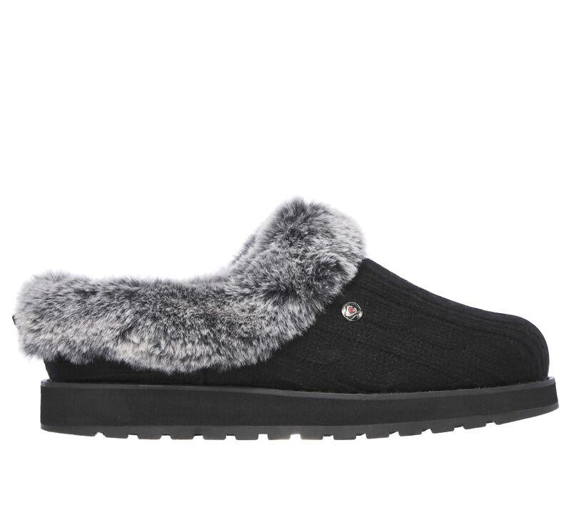 Womens Wide Fit Skechers Keepsakes Ice Angel Mule Slippers - Exclusive