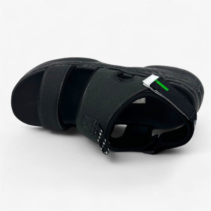 Avia Avi Atlantic Jet Black White Green Mens Sandal Slip-On