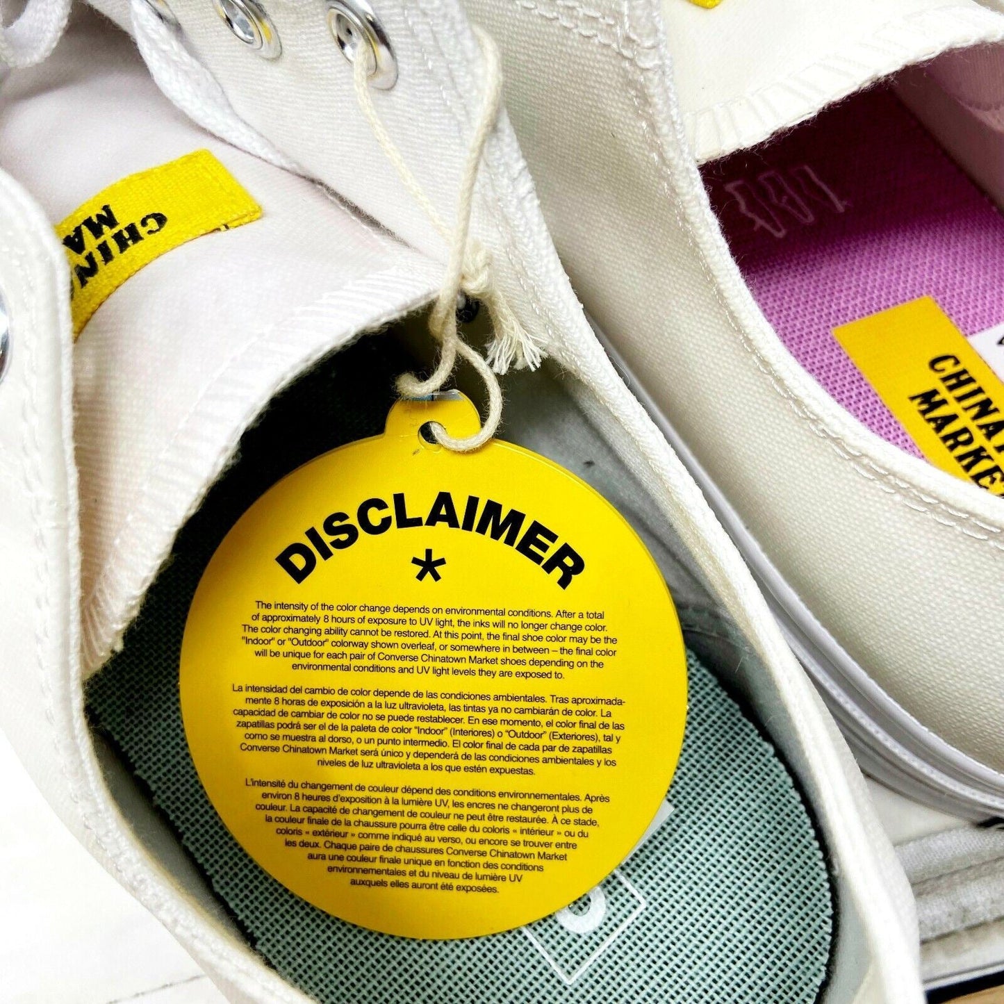 Converse Chinatown Market Chuck 70 Ox White UV Color Changing Mens Shoes 166599C