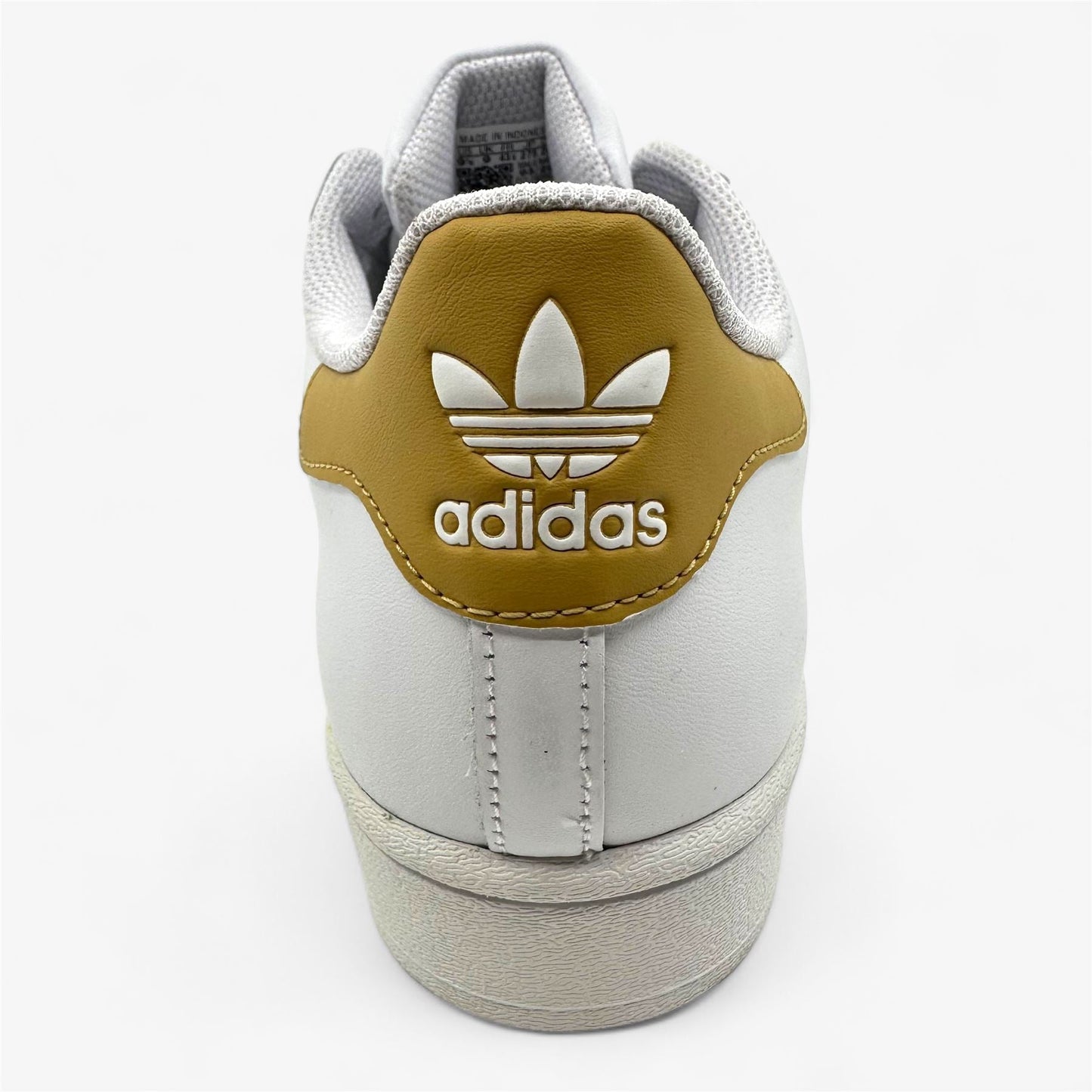 Adidas Superstar White Golden Beige Mens Athletic Sneaker