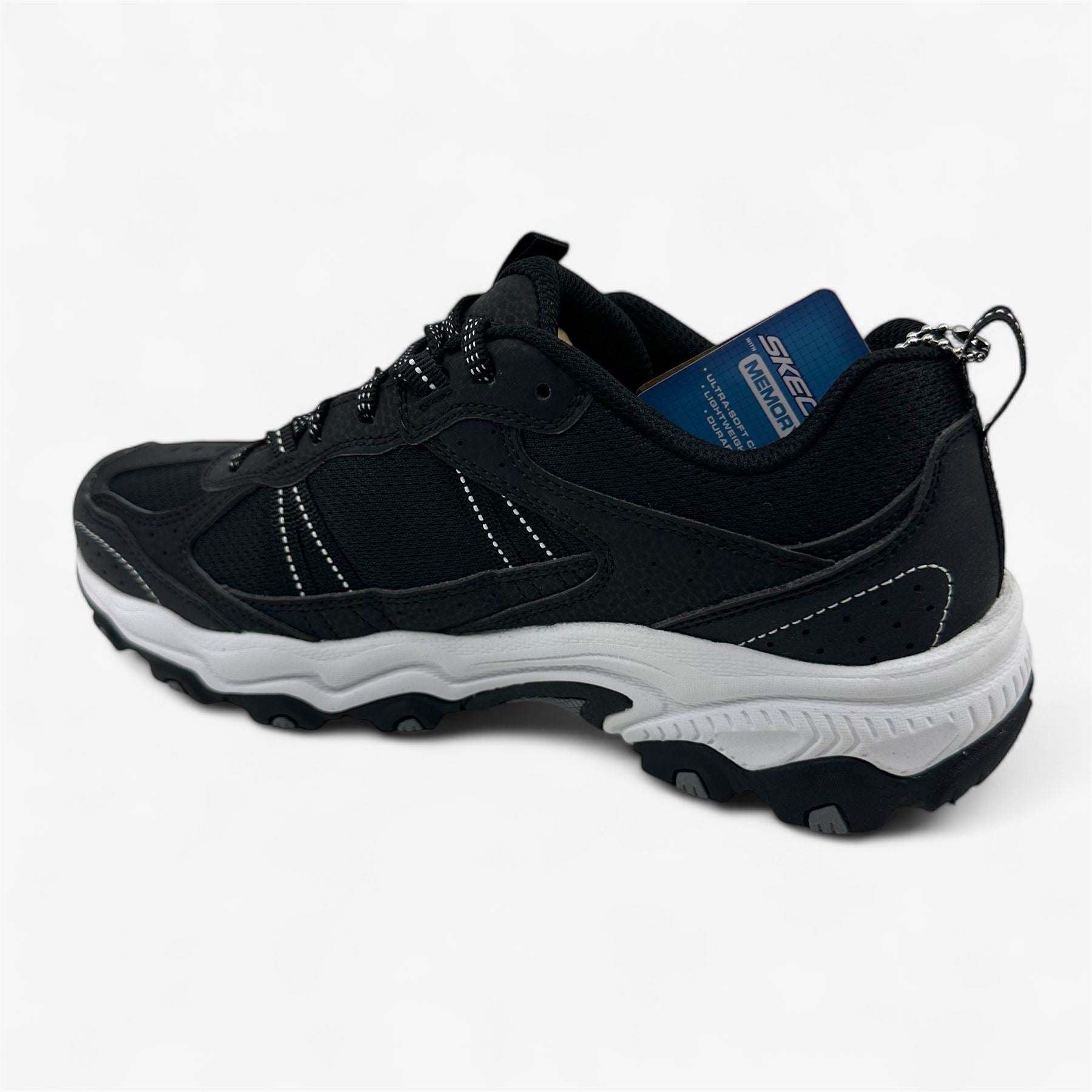 Skechers Stamina AT Black White Womens Athletic Sneaker