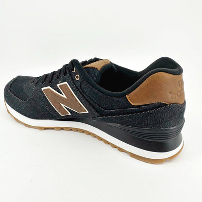 New Balance 574 Classics 15 Ounce Canvas Denim Black Brown Mens ML574TXA