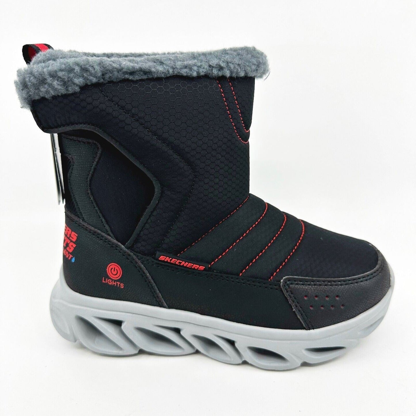 Skechers S Lights Hypno Flash 3.0 Fast Breeze Black Kids Boys Size 12.5 Boots