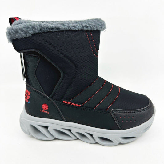 Skechers S Lights Hypno Flash 3.0 Fast Breeze Black Kids Boys Size 12.5 Boots