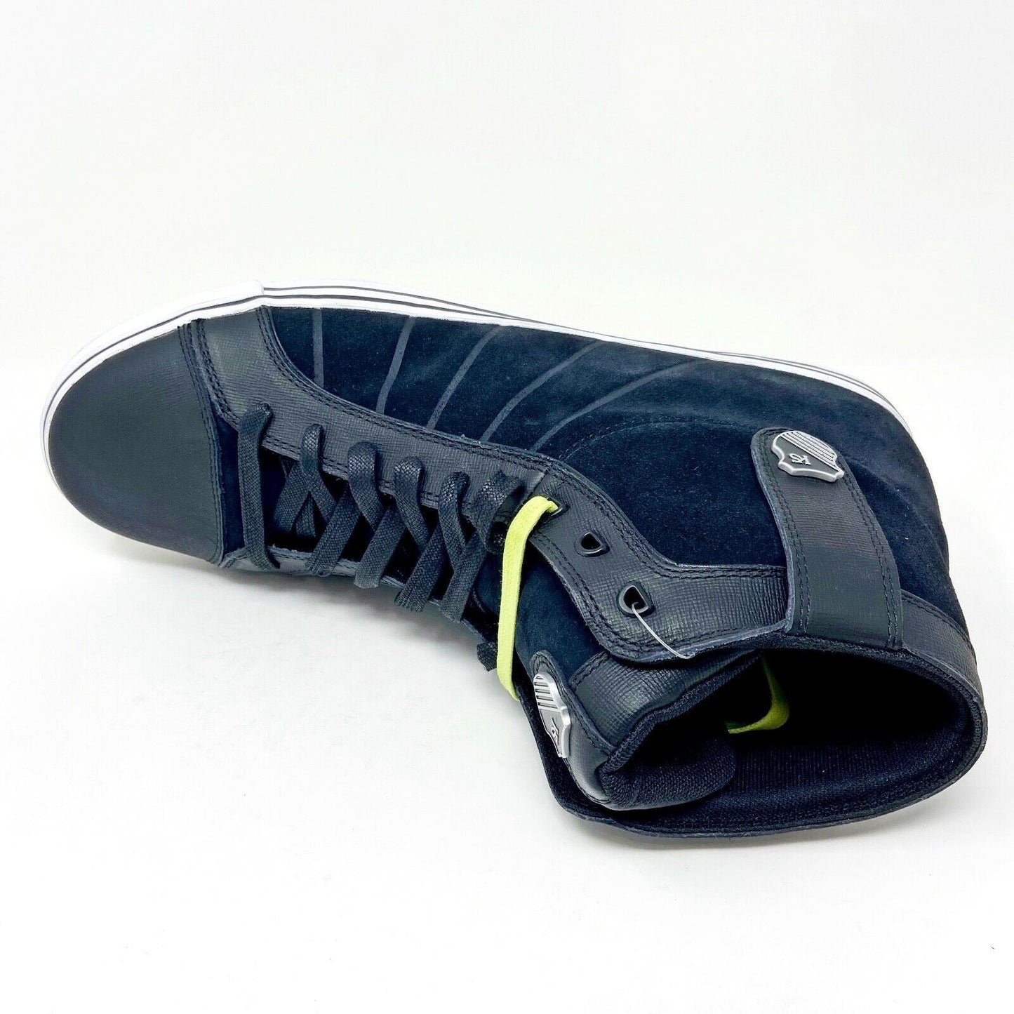 K Swiss HWD Mid VNZ Black Optic Yellow Silver Mens Size 13 Sneakers 02683094