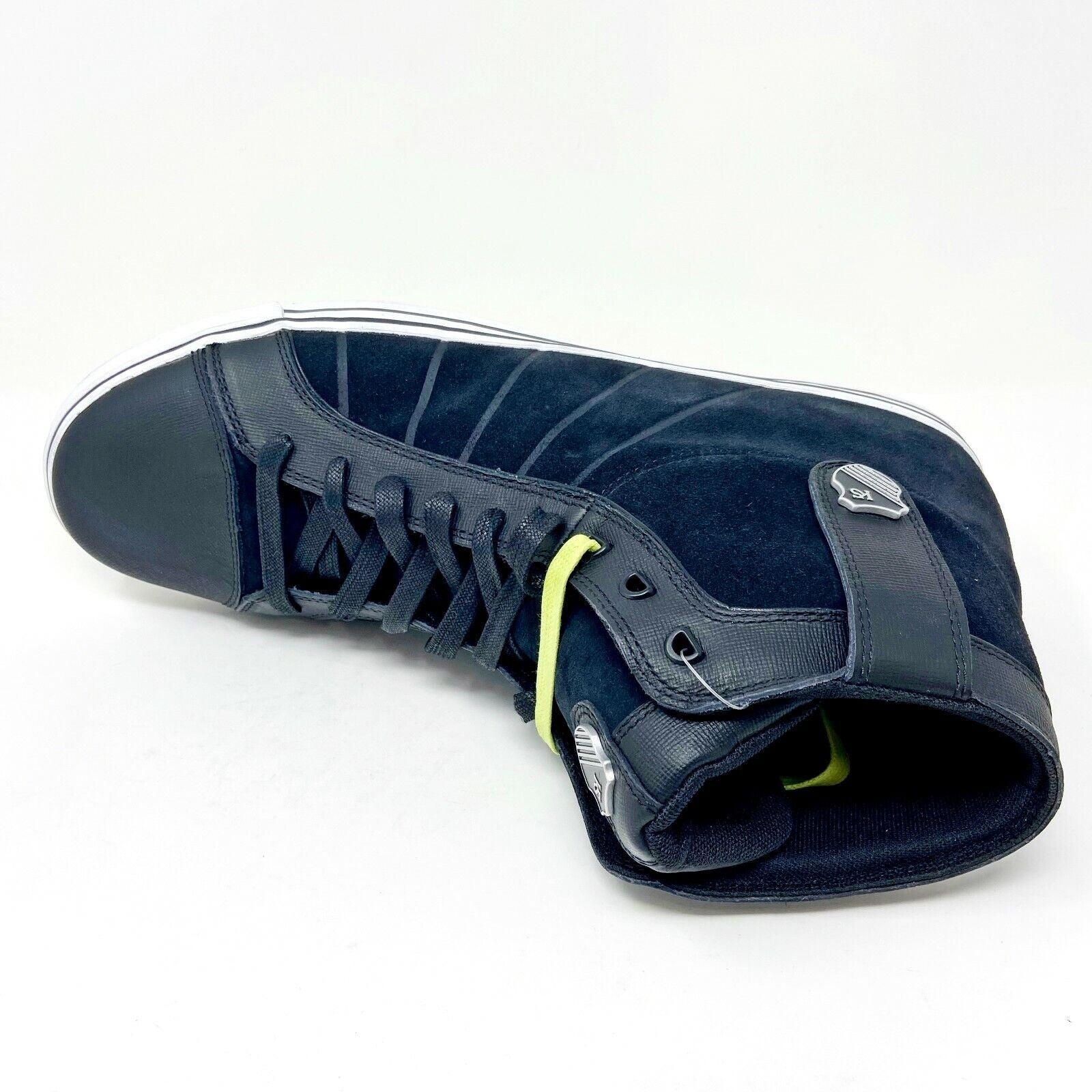 K Swiss HWD Mid VNZ Black Optic Yellow Silver Mens Size 13 Sneakers 02683094