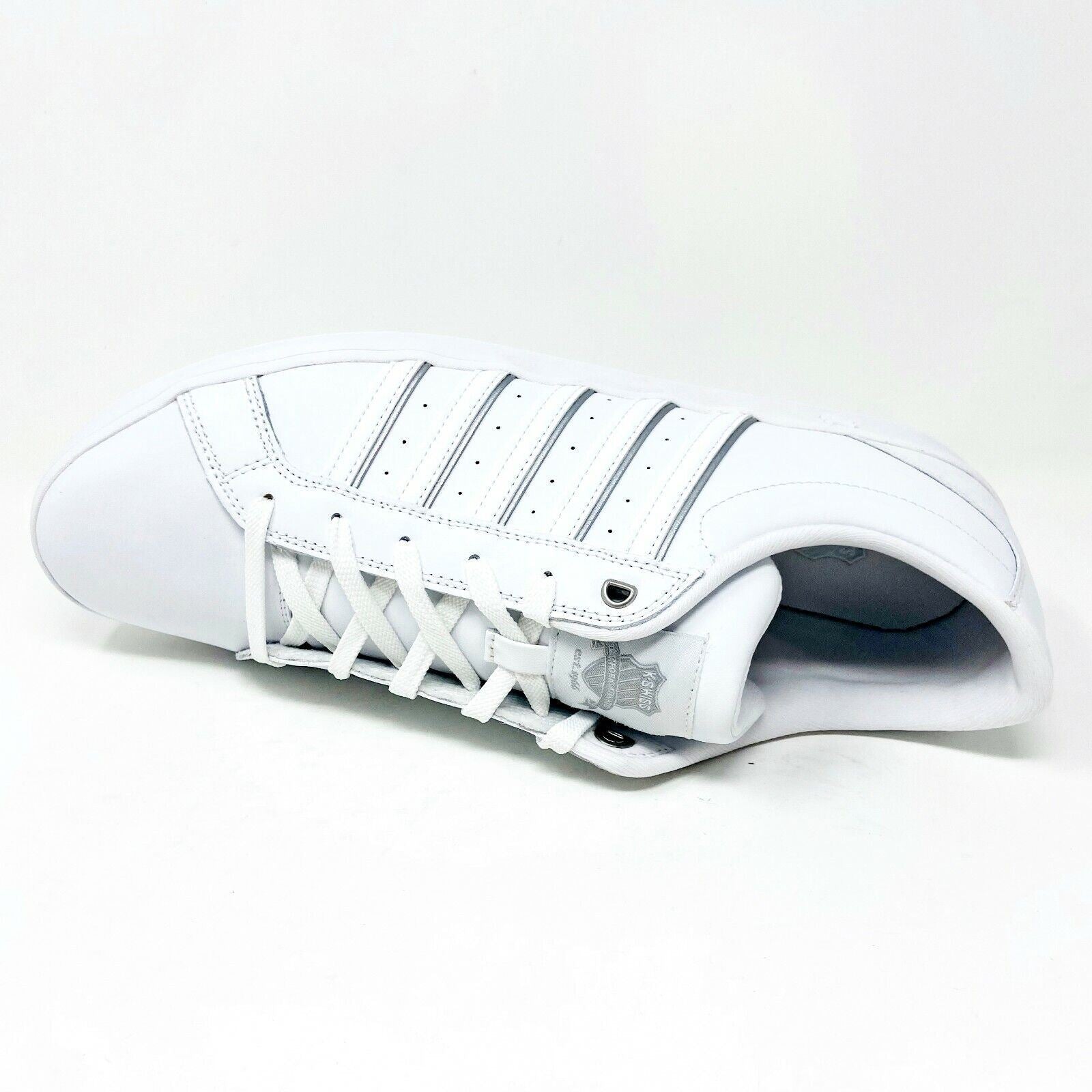 K Swiss Gallen III  Triple White Silver Mens Size 14 Casual Sneakers 01977133