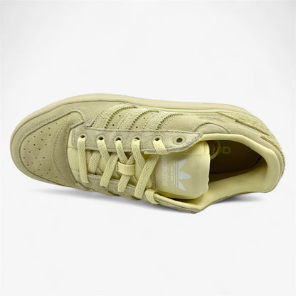 Adidas Forum Bold Stripes Yellow Beige Cream Womens Athletic Sneaker