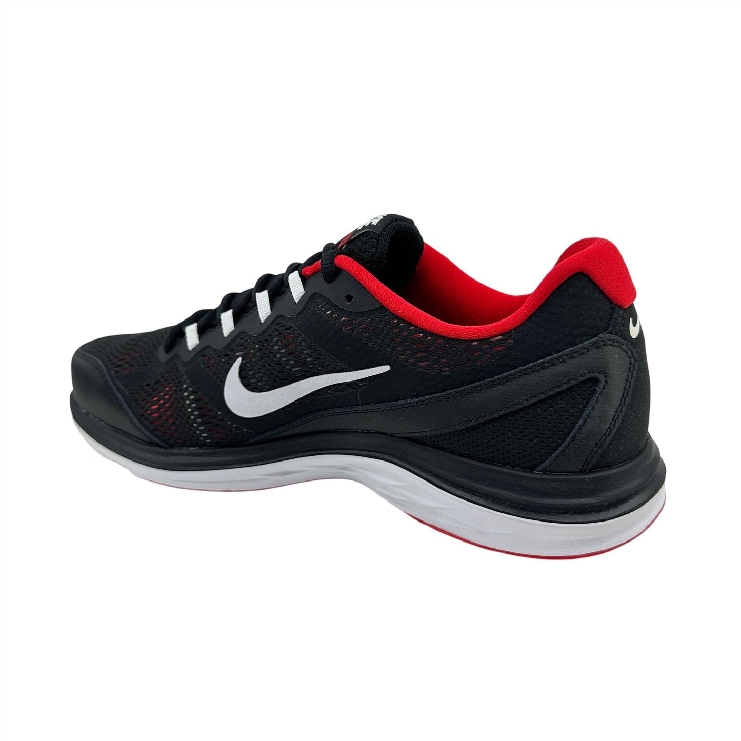 Nike Dual Fusion Run 3 Black White University Red Mens Athletic Sneaker