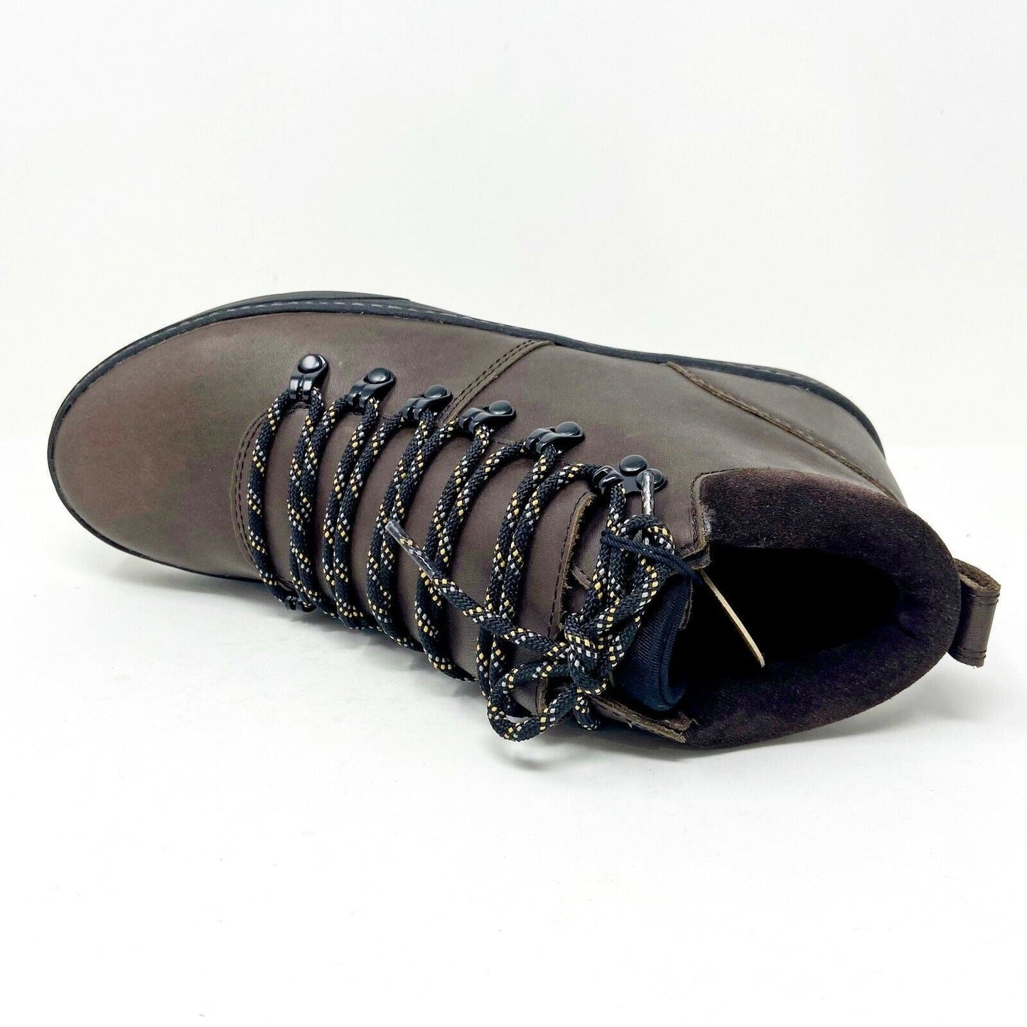 Clae Grant Umber Leather Brown Black Mens Premium Casual Sneakers
