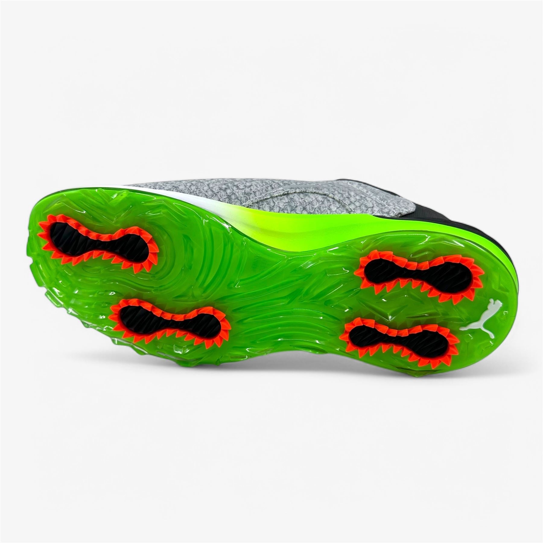 PUMA Phantomcat Nitro Disc White Black Fluro Green Mens Waterproof Golf Shoes
