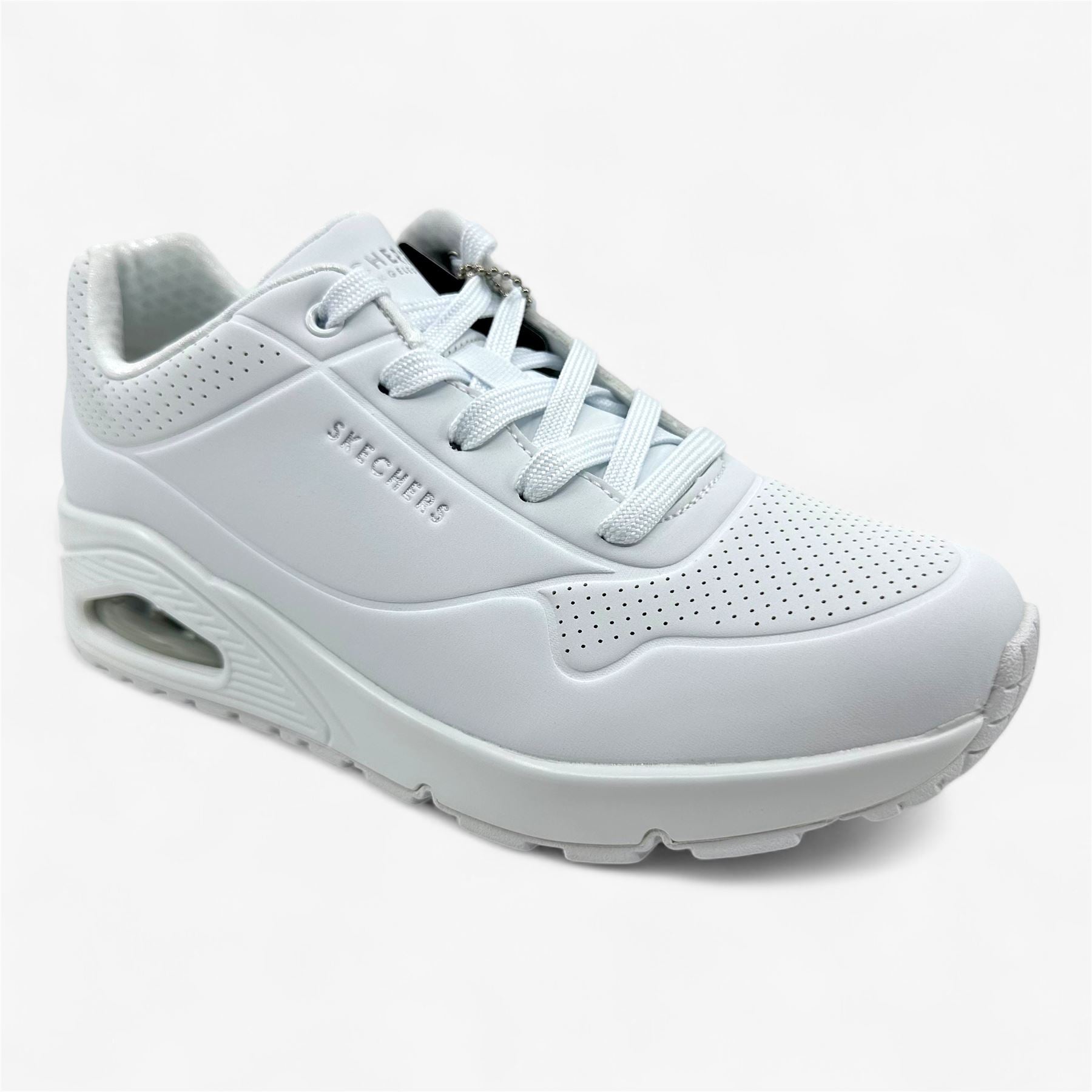 Skechers Uno Stand On Air White Womens Athletic Sneaker