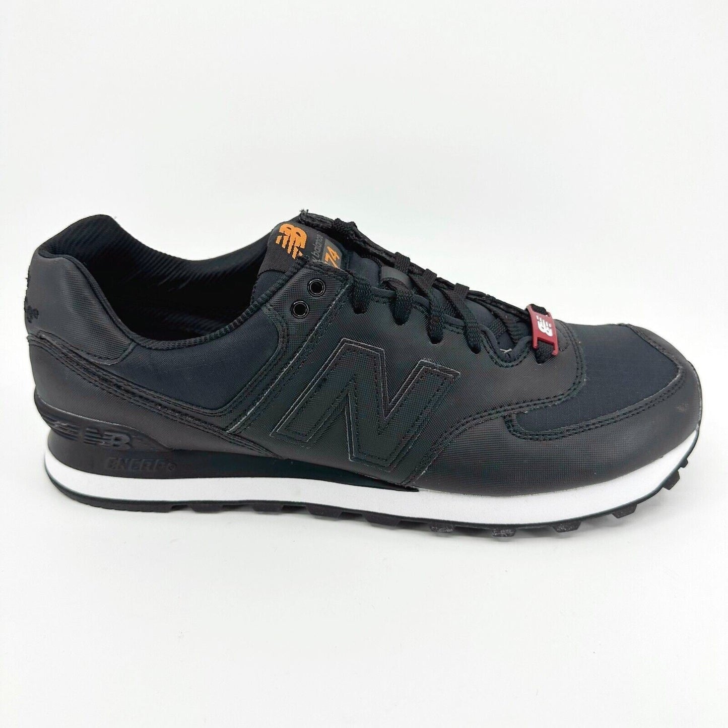 New Balance 574 Classics Flight Jacket Black Orange Mens Sneakers ML574FJB