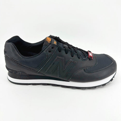 New Balance 574 Classics Flight Jacket Black Orange Mens Sneakers ML574FJB