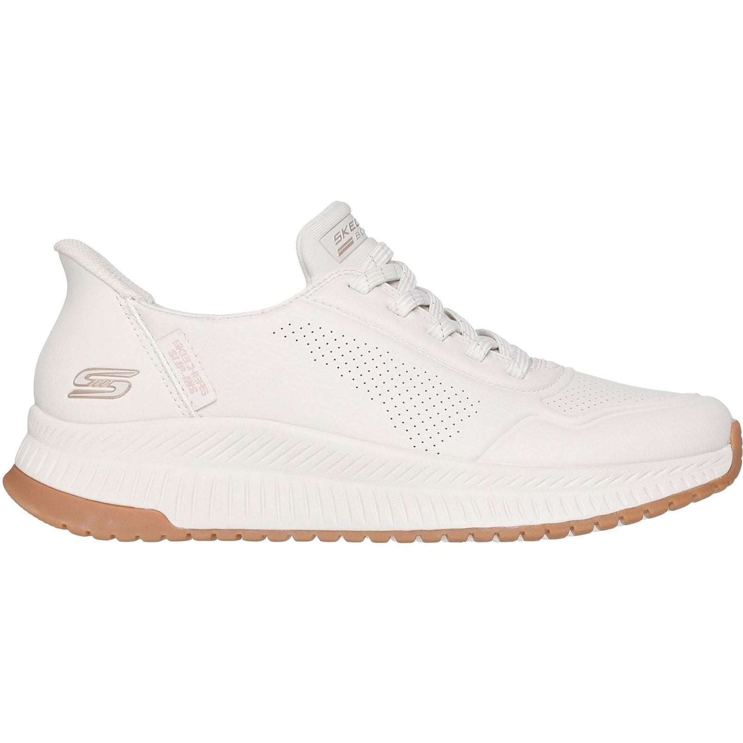 Women's Wide Fit Skechers 117740 Slip-ins Bobs Squad 4 Key Look Trainers