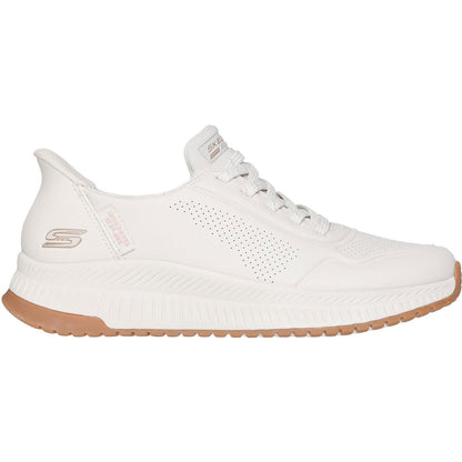 Women's Wide Fit Skechers 117740 Slip-ins Bobs Squad 4 Key Look Trainers