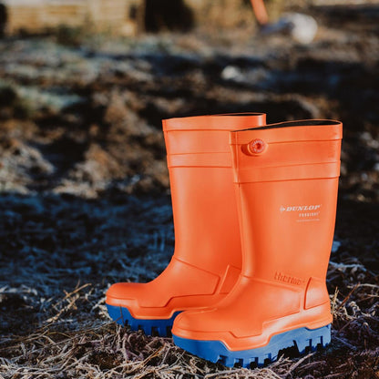 Women's Wide Fit Dunlop Purofort Thermo Full Safety Wellington Boots