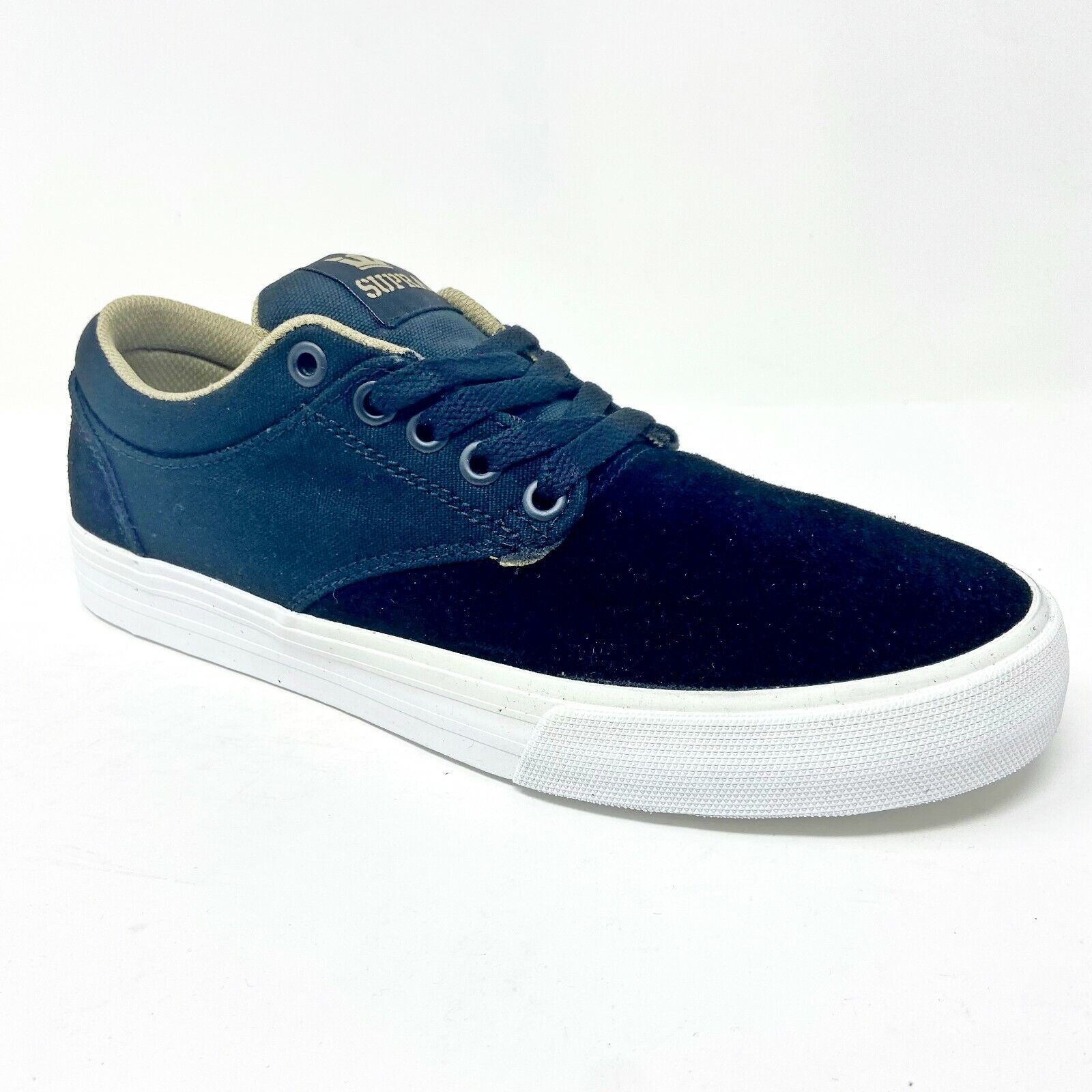 Supra Chino Black Khaki White Mens Size 7 Casual Sneakers S54500