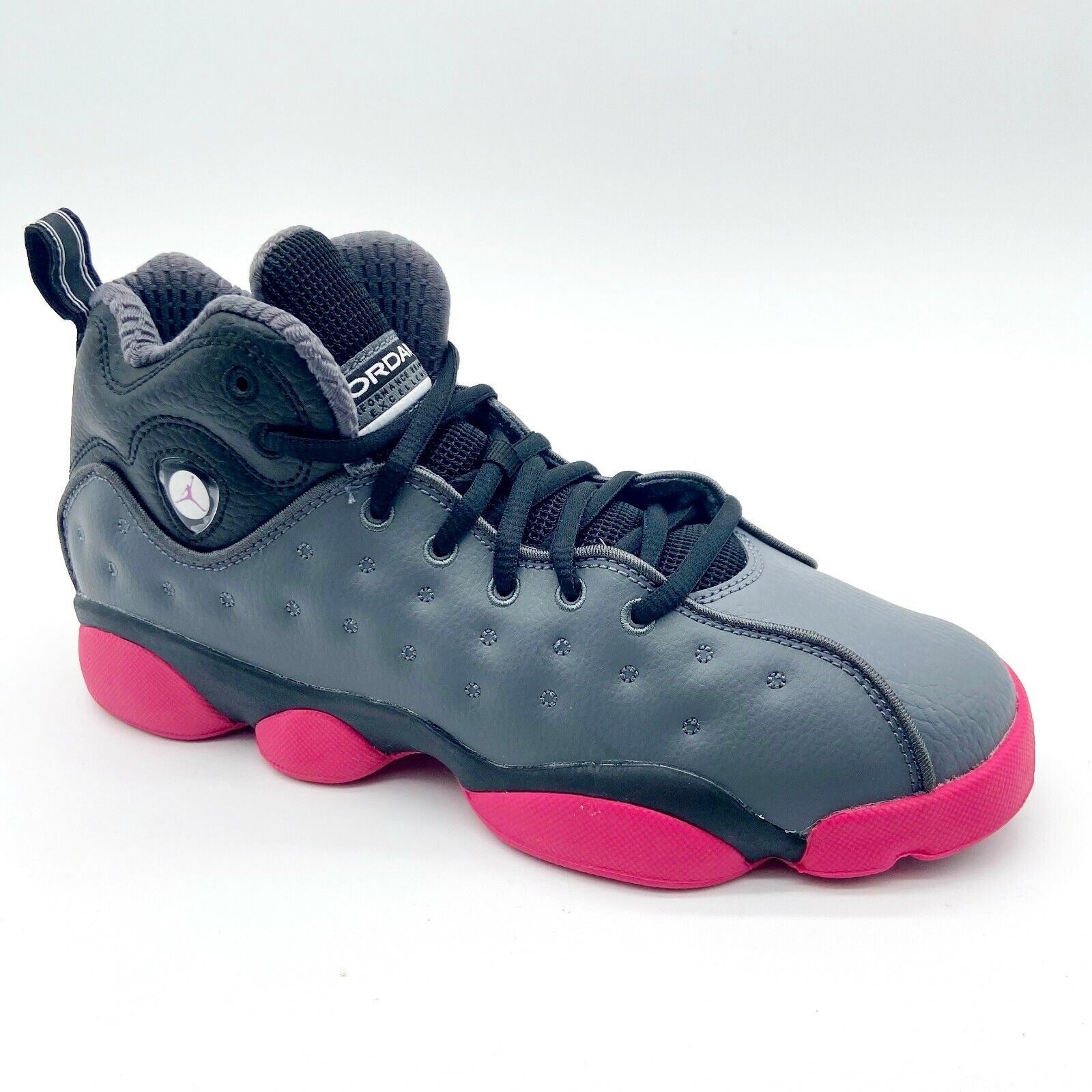 Jordan Jumpman Team II GS Dark Grey Vivid Pink Black Kids Sneakers 820276 009