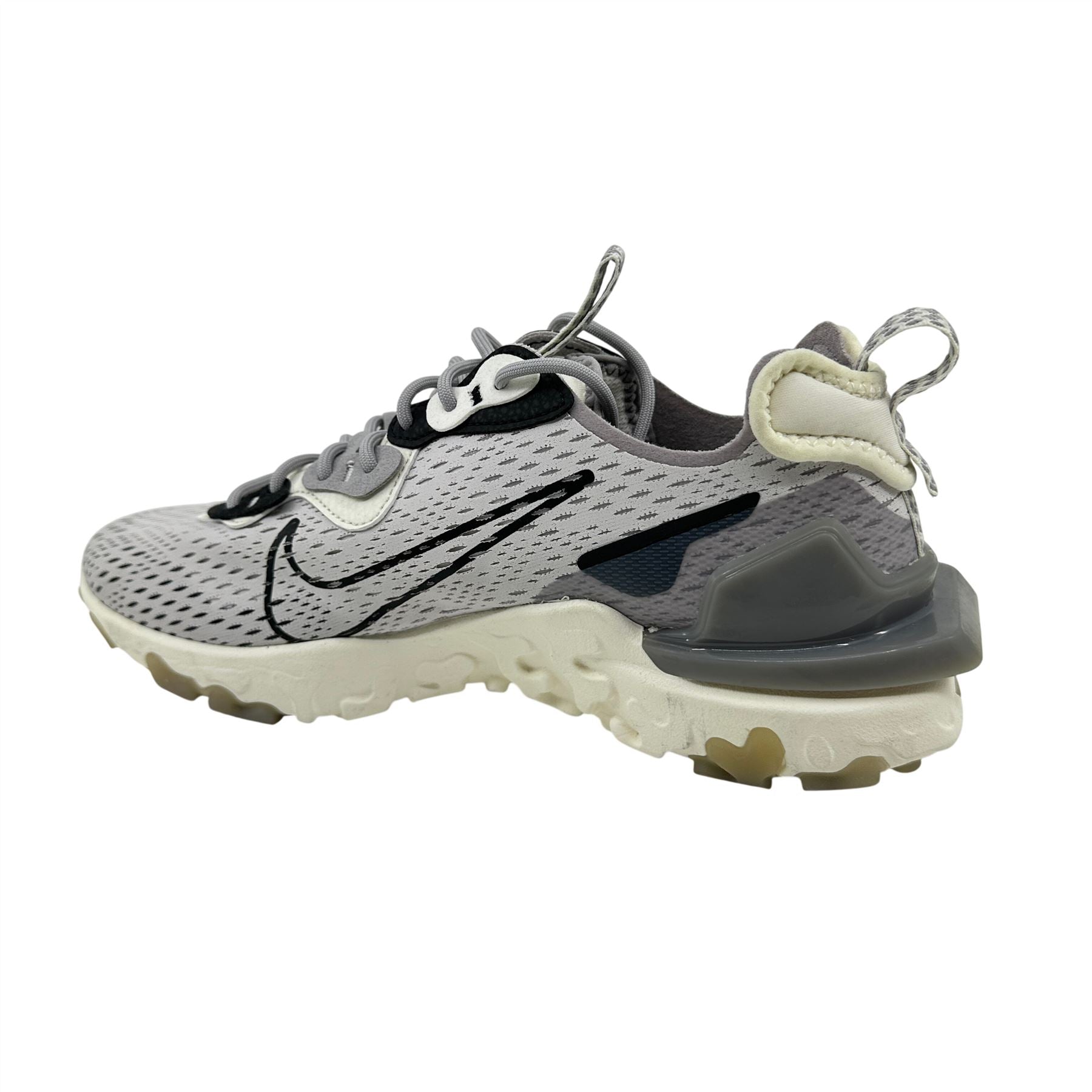 Nike React Vision Vast Grey Black White Mens Athletic D/MS/X Sneaker