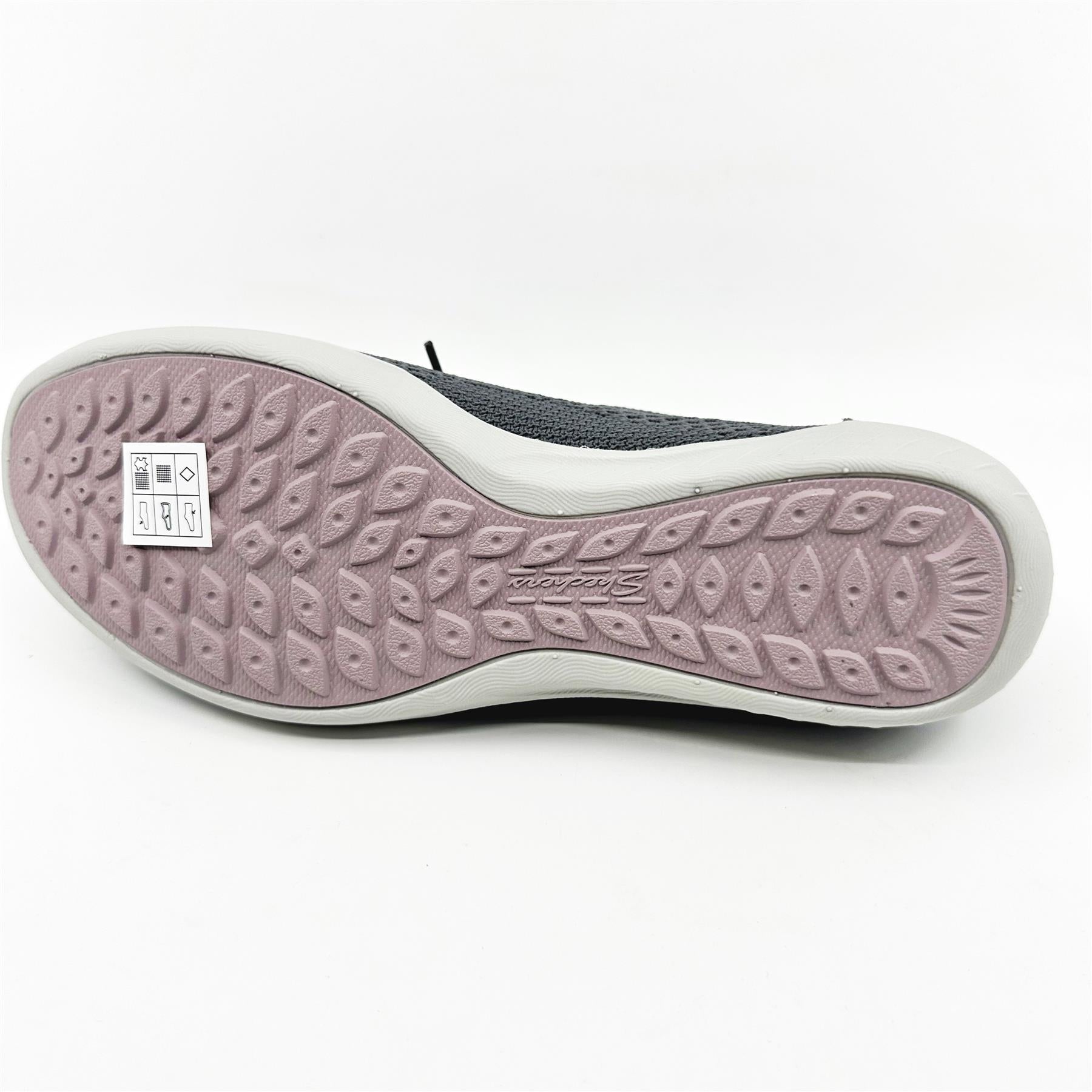 Skechers Newbury St Casually Charcoal Womens Slip On Sneakers