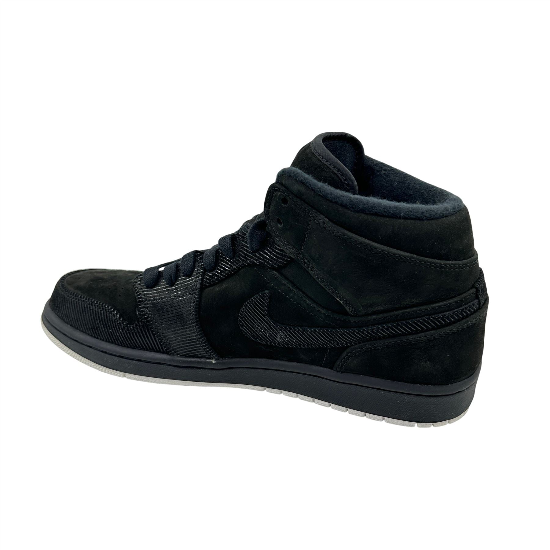 Jordan 1 Mid Black Summit White Mens Athletic Sneaker