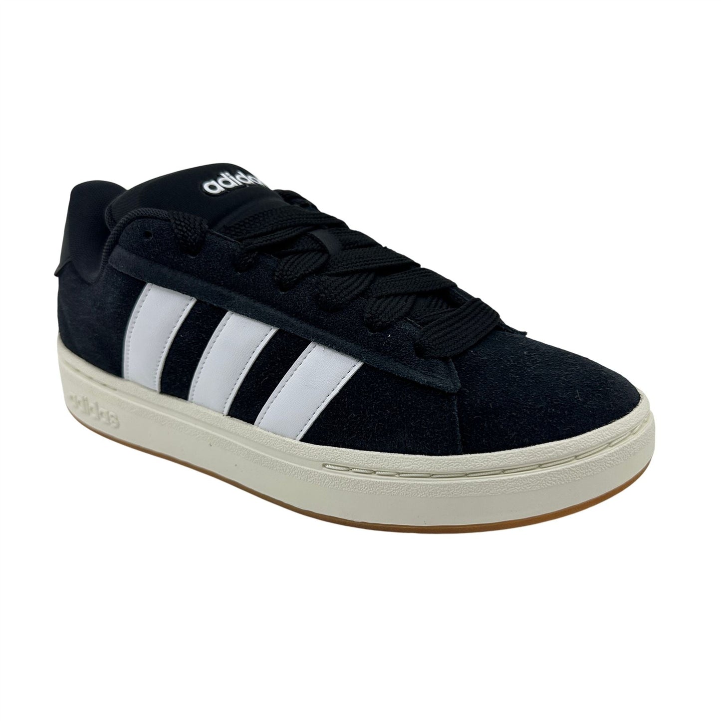 Adidas Grand Court Alpha 00s Black White Gum Mens Athletic Sneaker