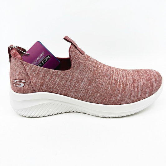 Skechers Ultra Flex 3.0 Slicked Rose Pink Womens Size 5.5 Comfort Shoes