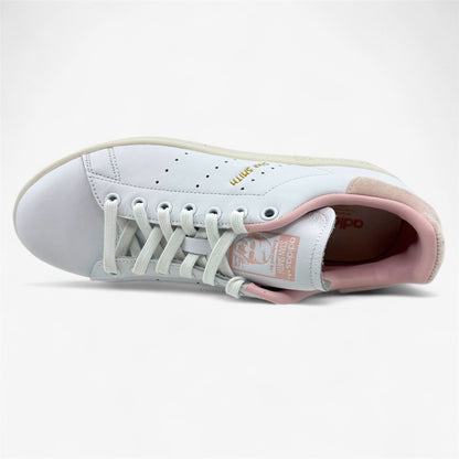 Adidas Stan Smith Cloud White Gold Pink Womens Athletic Sneaker