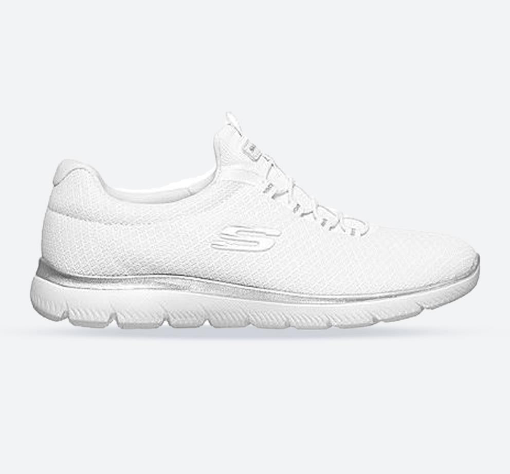 Women's Wide Fit Skechers 12980W Summits Slip On Sports Trainers