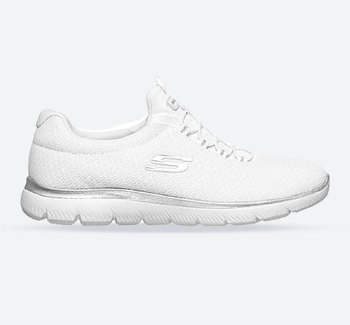 Women's Wide Fit Skechers 12980W Summits Slip On Sports Trainers