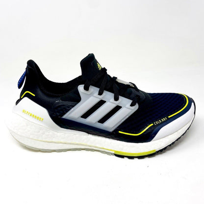 Adidas Ultraboost 21 COLD.RDY Navy Yellow White Mens Running Sneakers S23893