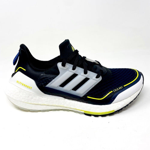 Adidas Ultraboost 21 COLD.RDY Navy Yellow White Mens Running Sneakers S23893