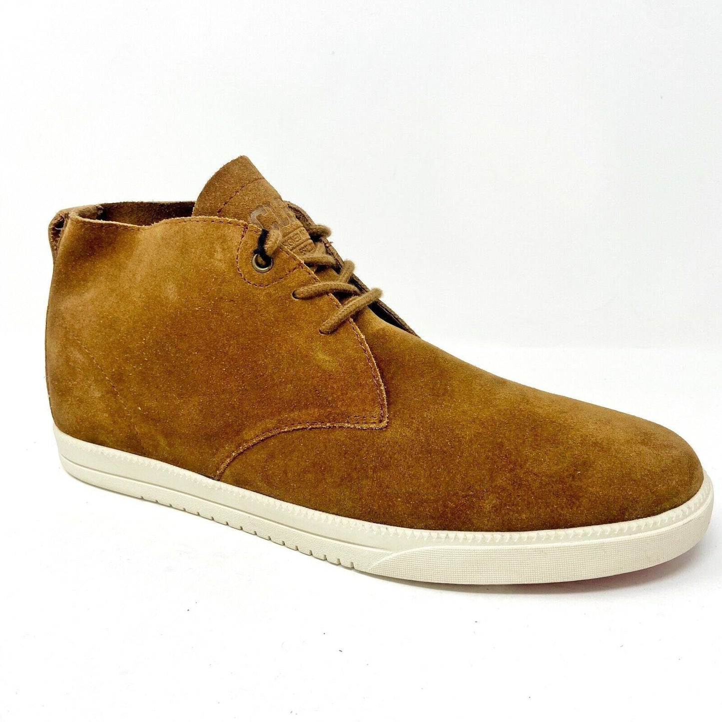 Clae Strayhorn Unlined Grizzly Suede Cream Mens Mid Casual Sneakers