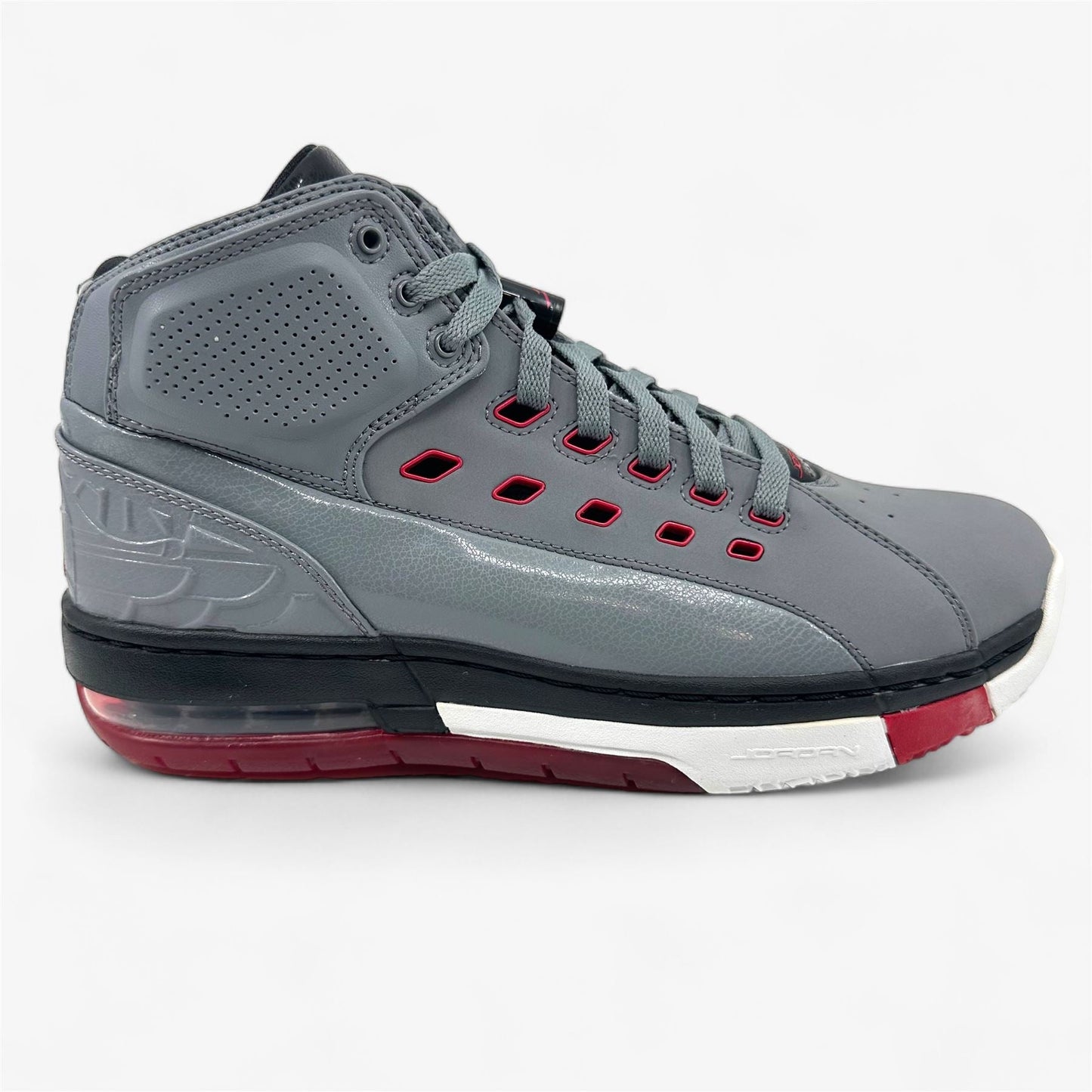 Jordan Ol' School Cool Grey Gym Red Black White Mens Size 10.5 Athletic Sneaker